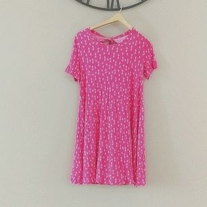 Falls creek pink dress with tie back keyhole